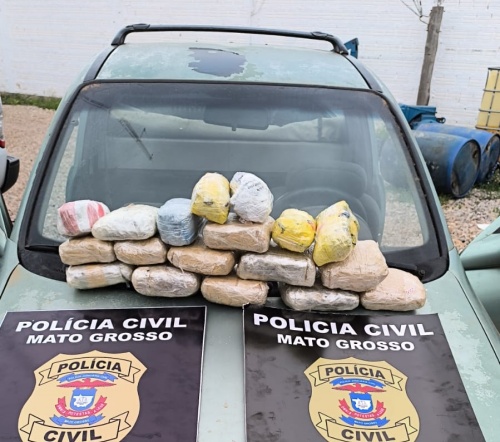 Polícia Civil prende homem que transportava 18 tabletes de maconha trazidos da Bolívia